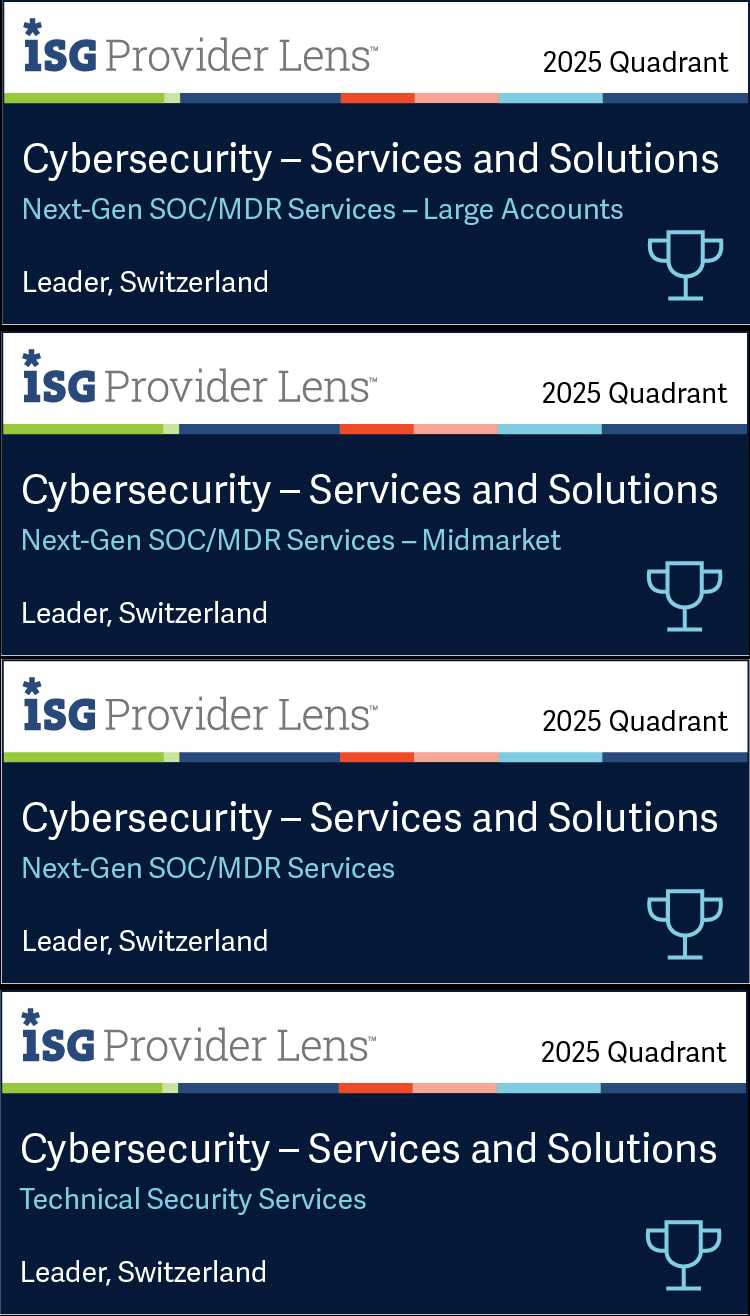 Four ISG badges from their Cyber Security Provider Lens study