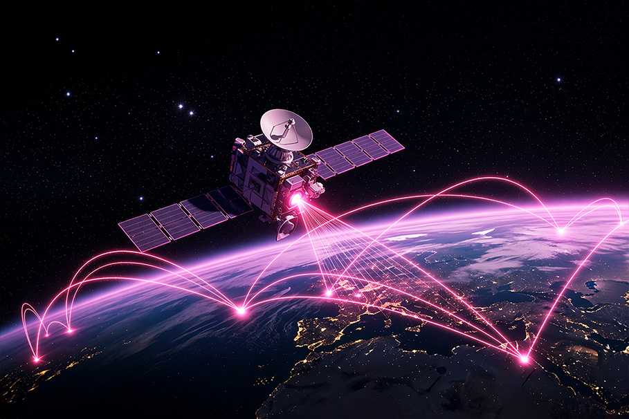 Conectividade via satélite