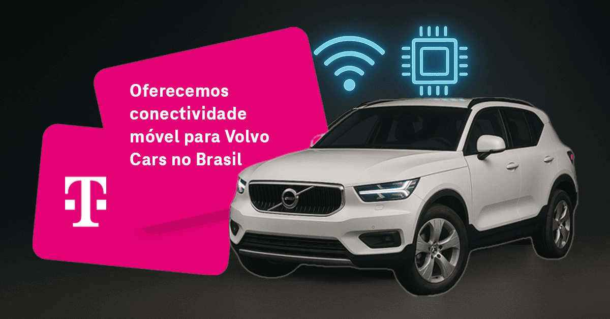 Carro da Volvo Cars conectado pela Deutsche Telekom